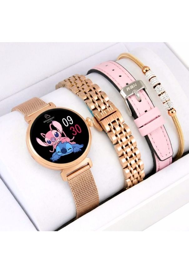 Smartwatch Rubicon Zestaw damski zegarek SMARTWATCH Rubicon RNCF21 AMOLED rosegold + bransoletka. Rodzaj zegarka: smartwatch