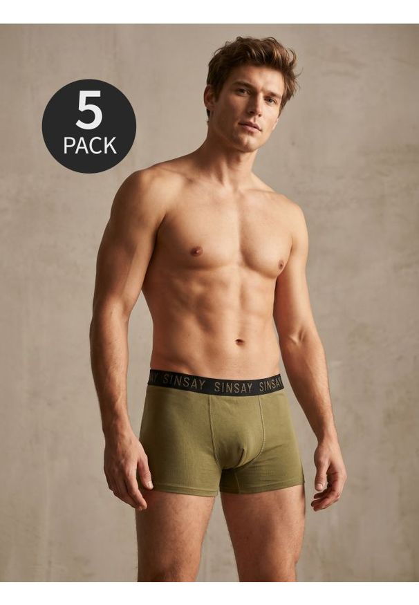 Sinsay - Bawełniane bokserki classic 5 pack - wielobarwny. Materiał: bawełna
