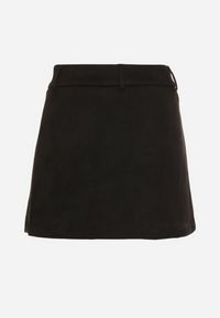 Born2be - Czarna Spódnica VICES Mini z Imitacji Zamszu Tavite. Okazja: na co dzień. Stan: podwyższony. Kolor: czarny. Materiał: zamsz. Styl: klasyczny, casual, elegancki