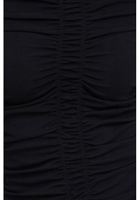 Karl Lagerfeld - Sukienka 220W1352. Okazja: na co dzień. Kolor: czarny. Materiał: tkanina. Długość rękawa: długi rękaw. Wzór: gładki. Typ sukienki: proste. Styl: casual #6