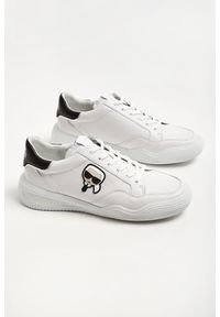 Karl Lagerfeld - Sneakersy męskie skórzane KARL LAGERFELD. Materiał: materiał, skóra. Wzór: aplikacja #3