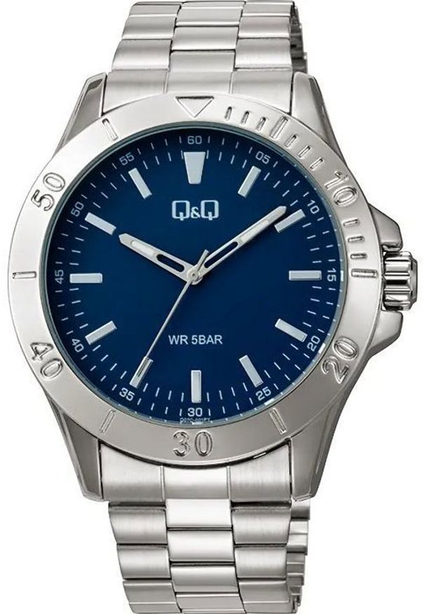 Zegarek Q&Q Q07C-001P męski wodoszczelny niebieska tarcza .. Kolor: niebieski