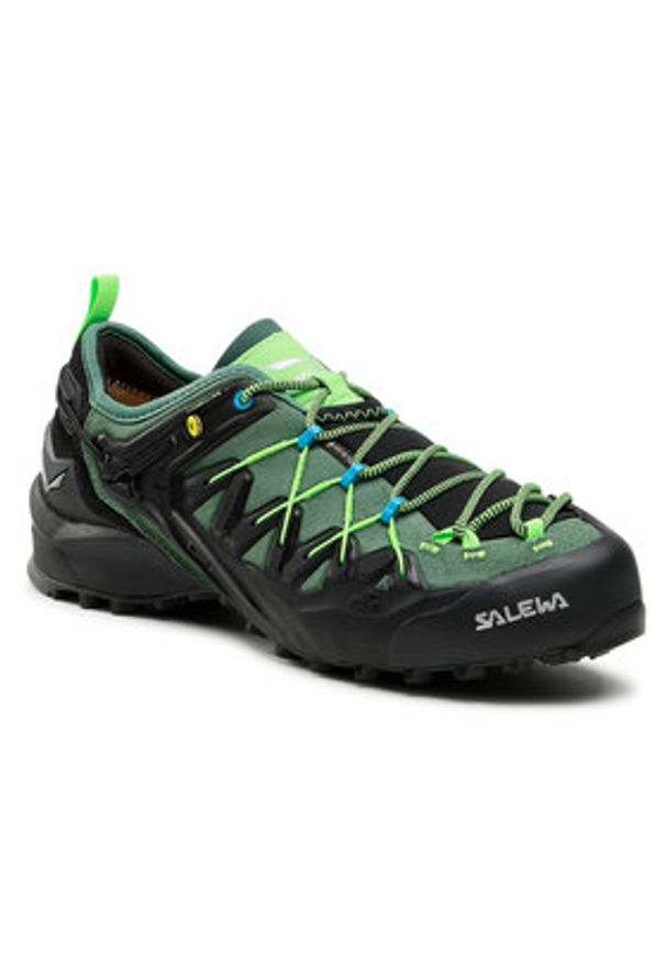 Salewa Trekkingi Ms Wildfire Edge Gtx GORE-TEX 61375 Zielony. Kolor: zielony. Materiał: zamsz, skóra. Technologia: Gore-Tex. Sport: turystyka piesza