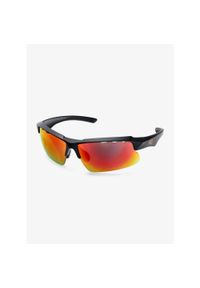 Okulary na rower GOG Faun - black/poly.red. Kolor: czarny. Sport: kolarstwo