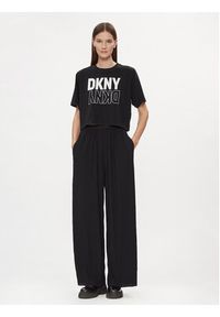 DKNY Sport T-Shirt DP2T8559 Czarny Boxy Fit. Kolor: czarny. Materiał: bawełna. Styl: sportowy