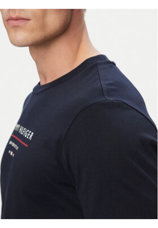 TOMMY HILFIGER - Tommy Hilfiger T-Shirt Brand Love MW0MW44359 Granatowy Regular Fit. Kolor: niebieski. Materiał: bawełna