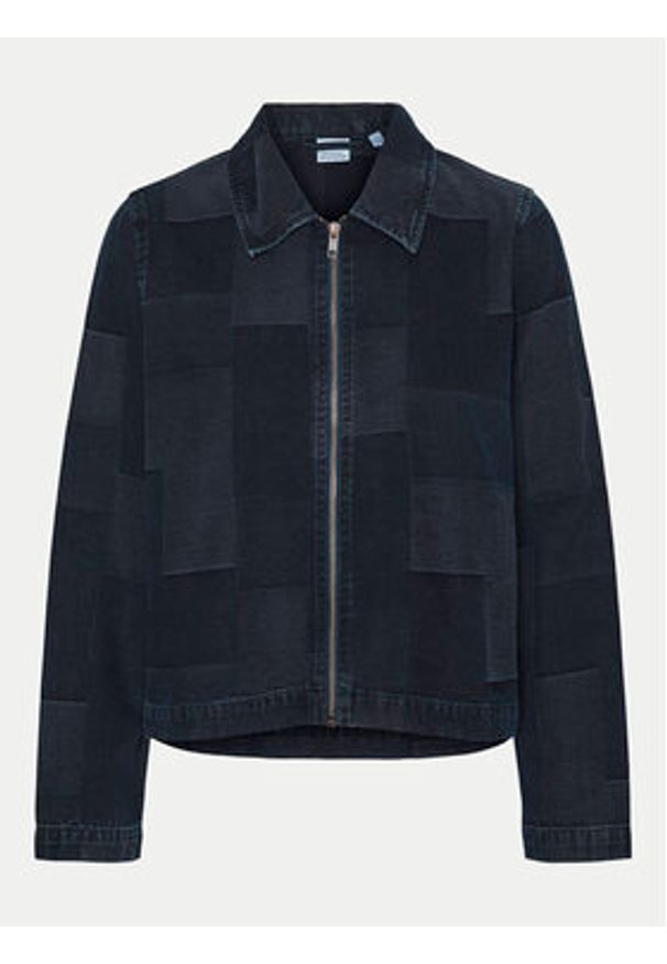 Vero Moda Kurtka jeansowa Likka 10321078 Granatowy Loose Fit. Kolor: niebieski. Materiał: bawełna