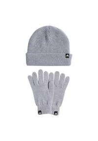 Adidas - Zestaw Glove + Beanie. Kolor: biały, wielokolorowy, szary