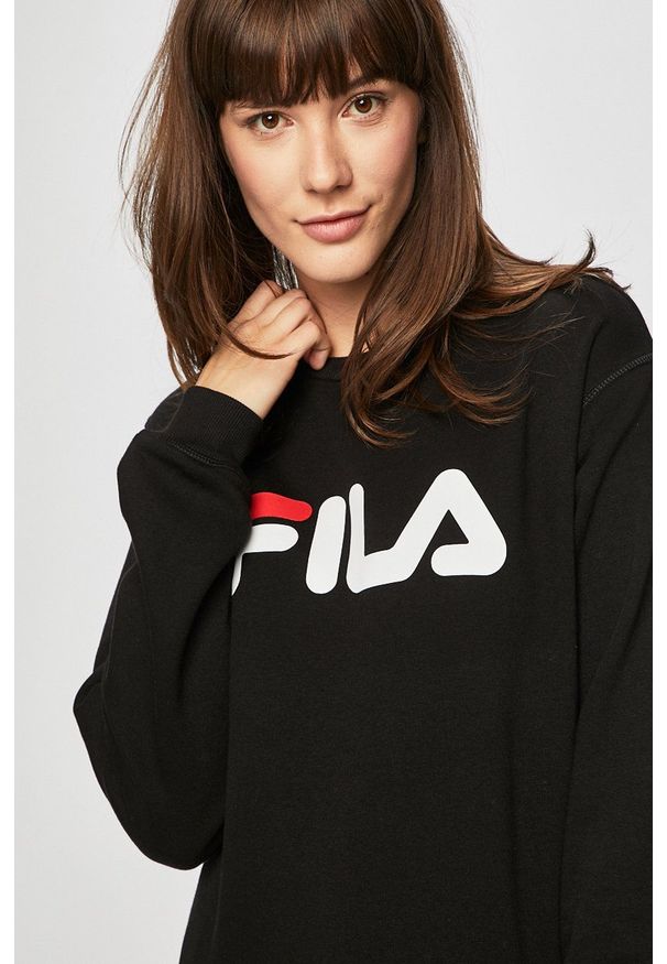 Fila - Bluza. Okazja: na co dzień. Kolor: czarny. Wzór: nadruk. Styl: casual