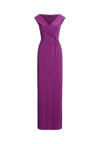 Lauren Ralph Lauren - LAUREN RALPH LAUREN Sukienka wieczorowa 253863940025 Fioletowy Slim Fit. Kolor: fioletowy. Materiał: syntetyk. Styl: wizytowy