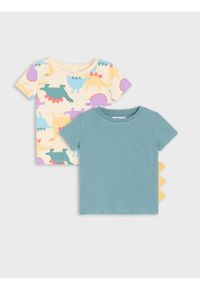 Sinsay - Koszulki z krótkim rękawem 2 pack - kremowy. Kolor: kremowy. Długość rękawa: krótki rękaw. Długość: krótkie #1