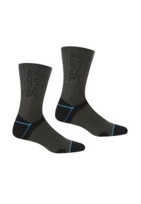 Regatta - Skarpety do chodzenia damskie Blister Protect II 2-pak. Kolor: czarny, brązowy, szary, wielokolorowy. Sport: turystyka piesza #1