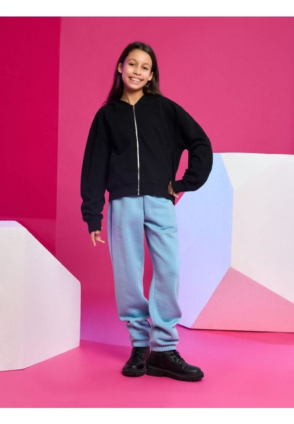 Sinsay - Spodnie jogger basic - niebieski. Kolor: niebieski