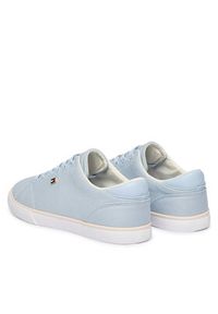 TOMMY HILFIGER - Tommy Hilfiger Tenisówki Th Low Profile Vulc Canvas FW0FW09102 Błękitny. Kolor: niebieski. Materiał: materiał #2