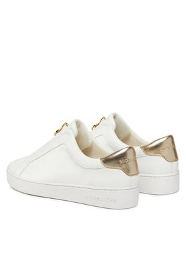MICHAEL Michael Kors Sneakersy Keaton Zip Slip On 43R4KTFP2L Złoty. Zapięcie: bez zapięcia. Kolor: biały. Materiał: skóra