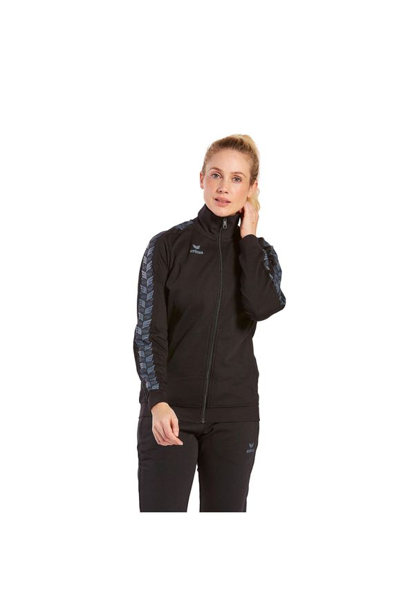 ERIMA - Damska bluza dresowa Erima Essential Team. Kolor: czarny, szary, wielokolorowy. Materiał: dresówka. Sport: fitness