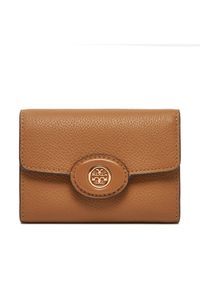 Mały Portfel Damski Tory Burch. Kolor: brązowy
