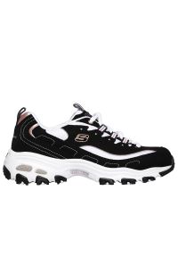 skechers - Buty damskie Skechers D'Lites Roam Around 13154BKRG - czarne. Zapięcie: sznurówki. Kolor: czarny. Materiał: guma, skóra, syntetyk. Szerokość cholewki: normalna. Model: Skechers Sport