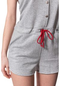 Wrangler - DAMSKI KOMBINEZON WRANGLER SPORTY PLAYSUIT MID GREY MEL W6063IC37 112130411. Wzór: melanż. Styl: sportowy #9