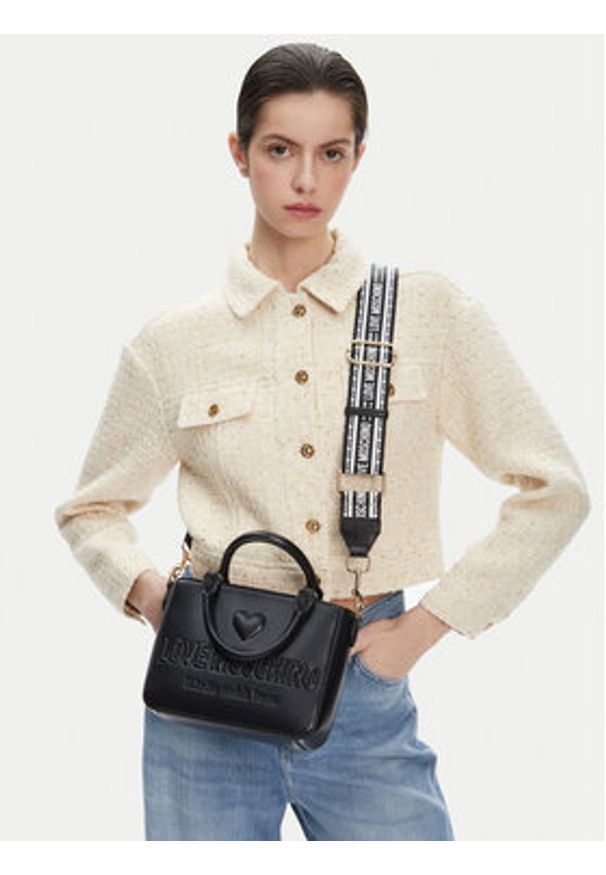Love Moschino - LOVE MOSCHINO Torebka JC4218PP0MKF0000 Czarny. Kolor: czarny. Materiał: skórzane