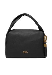 TOMMY HILFIGER - Tommy Hilfiger Torebka City Leather Mini Bag AW0AW18150 Czarny. Kolor: czarny. Materiał: skórzane #1