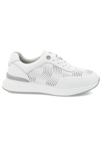 Białe Sneakersy S.Barski Sportowe Obuwie Damskie. Okazja: na co dzień. Zapięcie: sznurówki. Kolor: biały. Materiał: materiał. Szerokość cholewki: normalna #3
