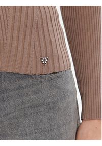 Guess Sweter W5YR08 Z0040 Brązowy Regular Fit. Kolor: brązowy. Materiał: syntetyk #4