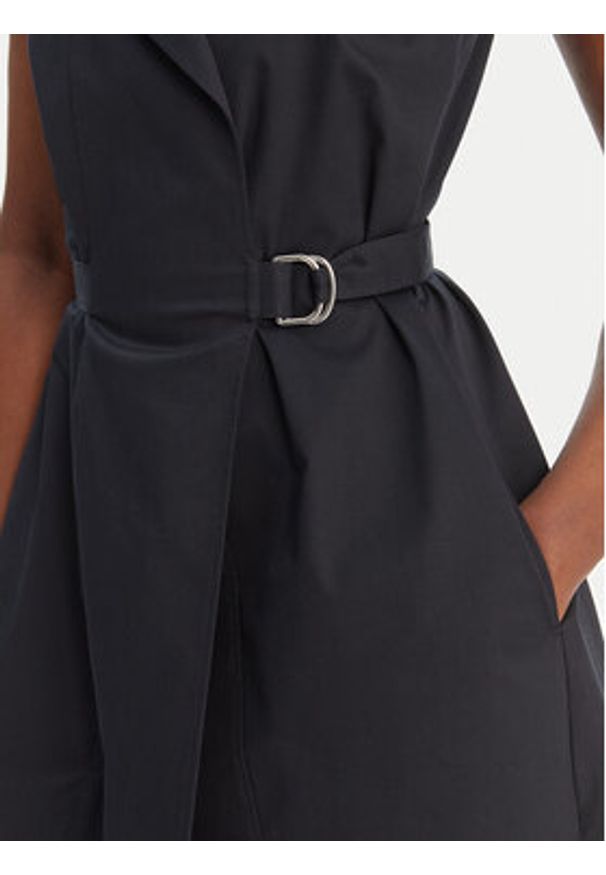 BOSS Sukienka codzienna Dimosa2 50557446 Granatowy Regular Fit. Okazja: na co dzień. Kolor: niebieski. Materiał: bawełna. Typ sukienki: proste. Styl: casual