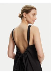 Max Mara Beachwear Sukienka letnia Romea 2516221019 Czarny Relaxed Fit. Kolor: czarny. Materiał: bawełna. Sezon: lato #5