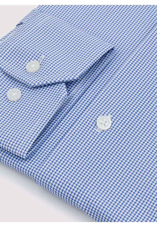 Pako Lorente - PAKO LORENTE - Dzianinowa koszula męska w pepitkę. Materiał: dzianina. Długość rękawa: długi rękaw. Długość: długie. Sezon: wiosna