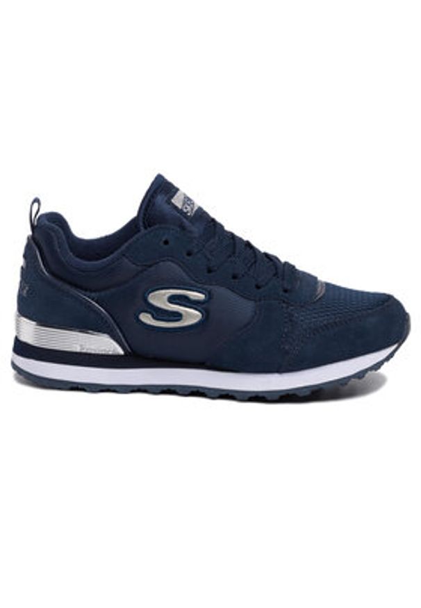 skechers - Skechers Sneakersy Goldn Gurl 111/NVY Granatowy. Kolor: niebieski. Materiał: materiał