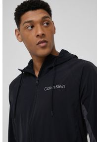 Calvin Klein Performance kurtka męska kolor czarny przejściowa. Okazja: na co dzień. Kolor: czarny. Materiał: materiał. Długość rękawa: raglanowy rękaw. Styl: casual #3