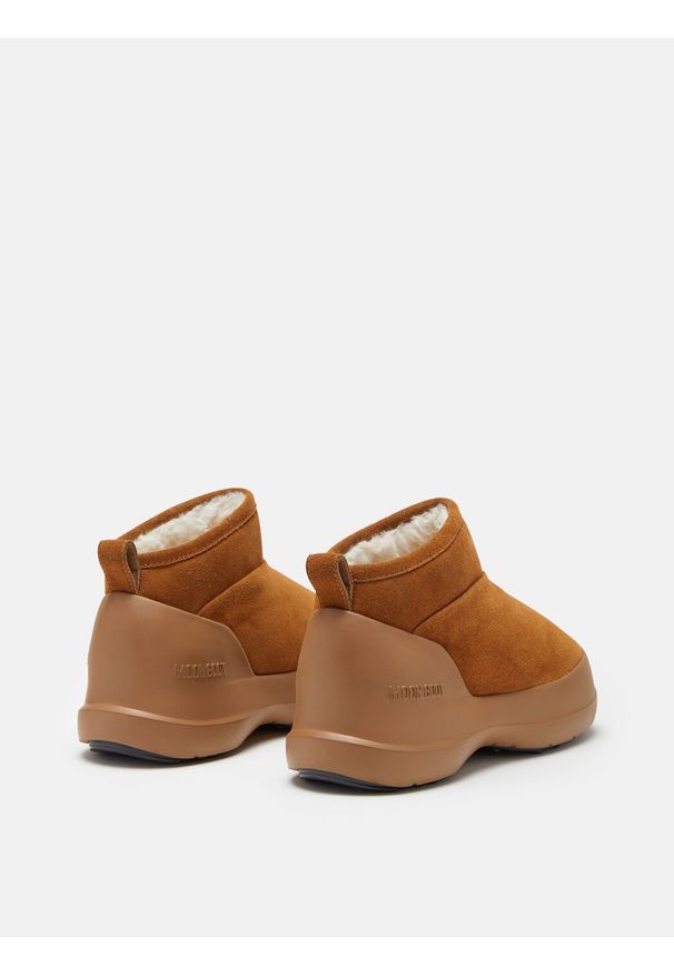 Śniegowce damskie Moon Boot LUNA LOW BOOT SUEDE. Kolor: brązowy