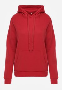 Renee - Czerwona Bluza z Kapturem Corbetes. Typ kołnierza: kaptur. Kolor: czerwony. Materiał: polar, tkanina, prążkowany, dresówka. Długość rękawa: długi rękaw. Długość: długie. Wzór: jednolity, gładki #4