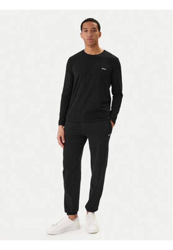 BOSS Longsleeve Mix&Match 50515389 Czarny Regular Fit. Kolor: czarny. Materiał: bawełna. Długość rękawa: długi rękaw
