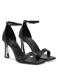 Aldo Sandały Rosali 13728098 Czarny. Kolor: czarny. Materiał: skóra