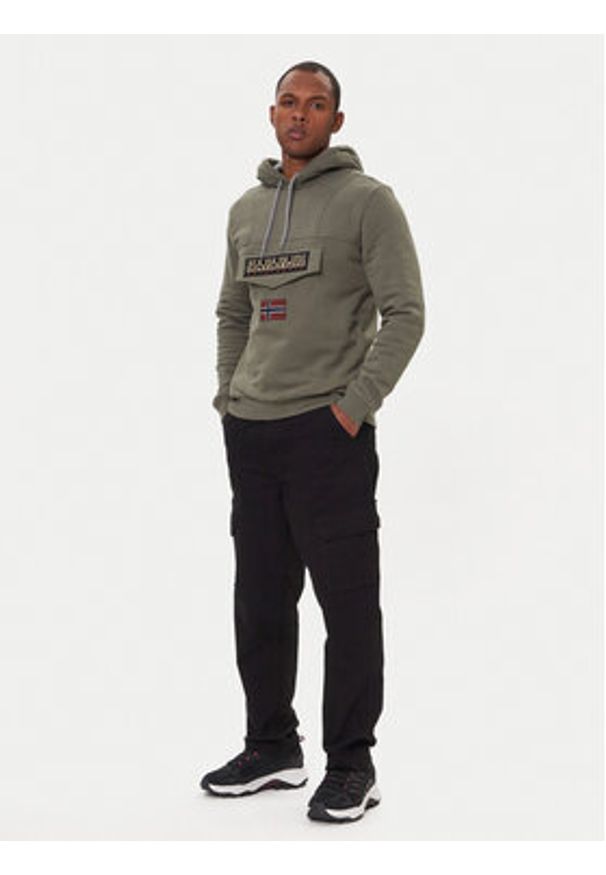 Napapijri Bluza Burgee Wint 4 NP0A892T Zielony Regular Fit. Kolor: zielony. Materiał: bawełna