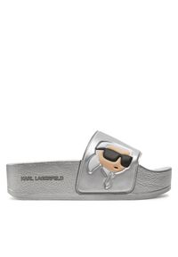 Karl Lagerfeld - KARL LAGERFELD Klapki KL80805N Srebrny. Kolor: srebrny