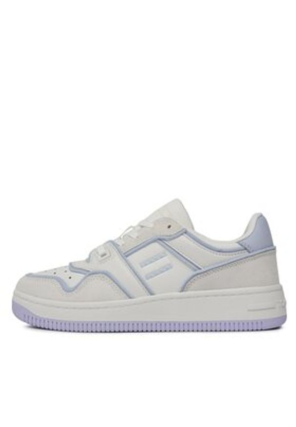 Tommy Jeans Sneakersy Tjw Retro Basket Foam Edge EN0EN02420 Écru. Materiał: skóra