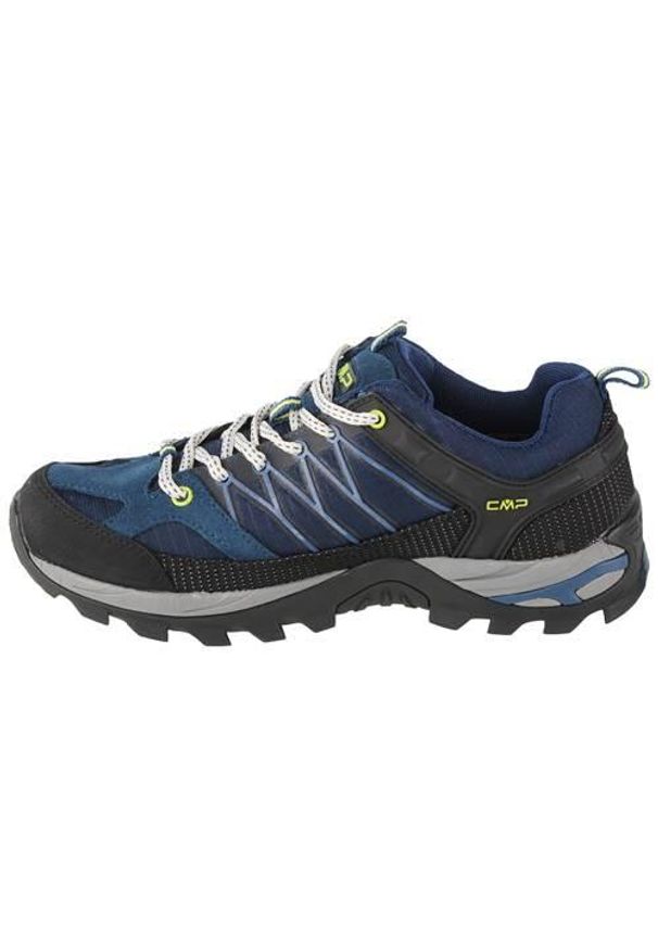 Buty trekkingowe męskie CMP Rigel Low. Zapięcie: sznurówki. Kolor: niebieski. Materiał: skóra, syntetyk, nylon, materiał, tkanina, zamsz. Szerokość cholewki: normalna