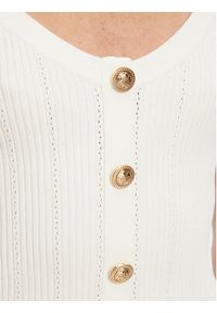 Guess Top W5YR10 Z0130 Biały Regular Fit. Kolor: biały. Materiał: syntetyk