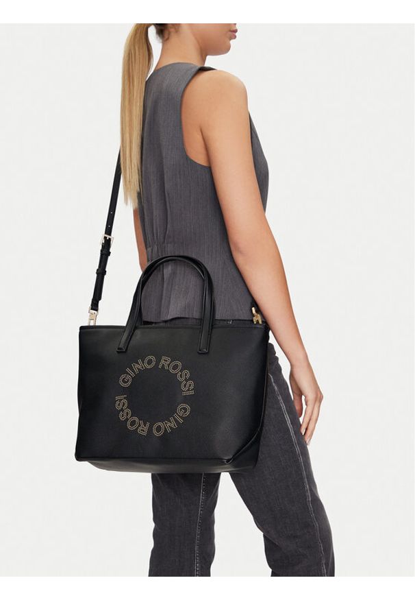 Gino Rossi Torebka WEN-77 Czarny. Kolor: czarny. Materiał: skórzane
