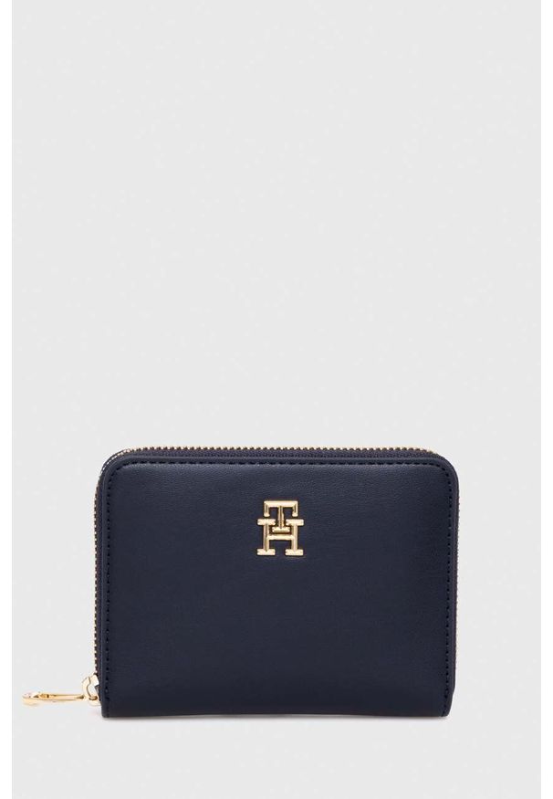 TOMMY HILFIGER - Tommy Hilfiger portfel damski kolor granatowy. Kolor: niebieski