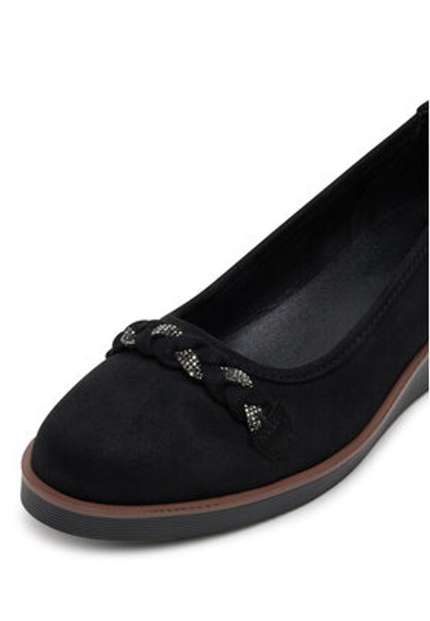 Clara Barson Baleriny WYL3395-7 Czarny. Kolor: czarny. Materiał: materiał
