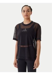 Adidas - adidas T-Shirt ALL SZN Soft Lux Mesh JM3737 Czarny Loose Fit. Kolor: czarny. Materiał: syntetyk