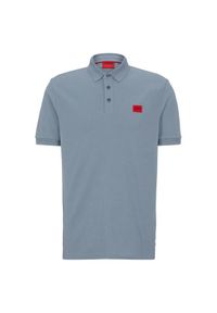 Hugo - HUGO Polo Dereso232 50490770 Błękitny Slim Fit. Typ kołnierza: polo. Kolor: niebieski. Materiał: bawełna #1