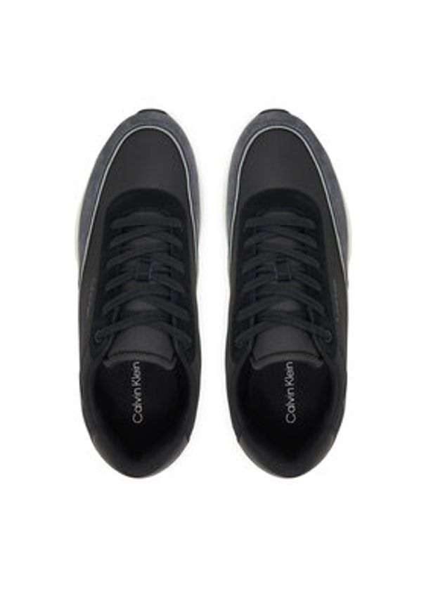 Calvin Klein Sneakersy Low Top Lace Up Repreve Mix HM0HM01714 Czarny. Kolor: czarny. Materiał: skóra