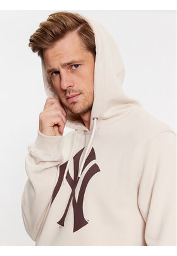 47 Brand Bluza New York Yankees BB017PEMIBR600207BN Écru Regular Fit. Materiał: bawełna