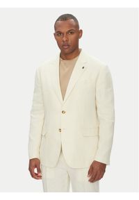 Liu Jo Marynarka QA5268 T4346 Beżowy Regular Fit. Kolor: beżowy. Materiał: len #1