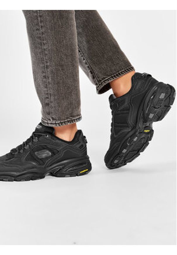 skechers - Skechers Sneakersy Vigor 3.0 237145/BBK Czarny. Kolor: czarny. Materiał: skóra